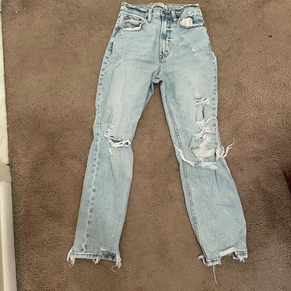 Ankle Straight Ultra High Rise Jeans